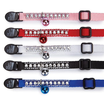 MT Rhinestone Cat Collar Blk -  Rhinestone Cat Collar