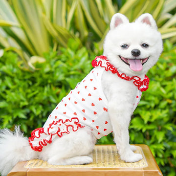 Lightweight Breathable Ruffle Skirt for Small Dogs