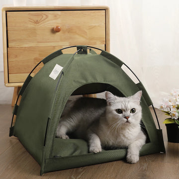 Warm Clamshell Cat Tent Bed