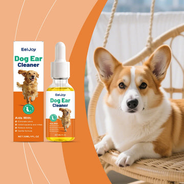 Eeljoy Gentle Pet Ear Care Drops Non-Irritating Earwax Removal & Odor Control Treatment for Dogs & Cats