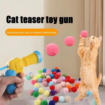 Interactive Plush Ball Launcher for Cats
