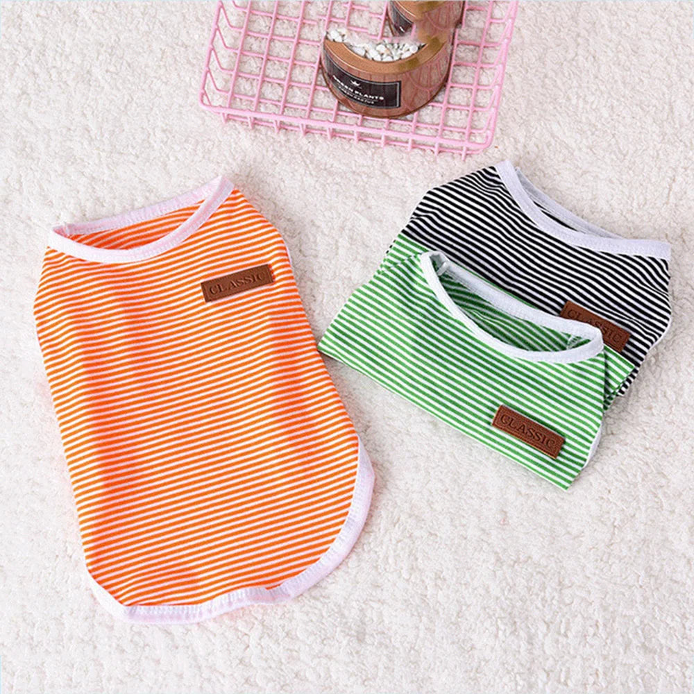 Cute Striped Cat Vest Shirt