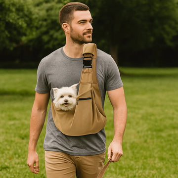 Double-Sided Pet Sling Carrier Bag with Adjustable Strap