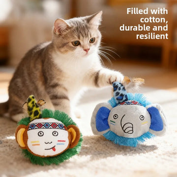 Plush Feather Catnip Toy for Cats