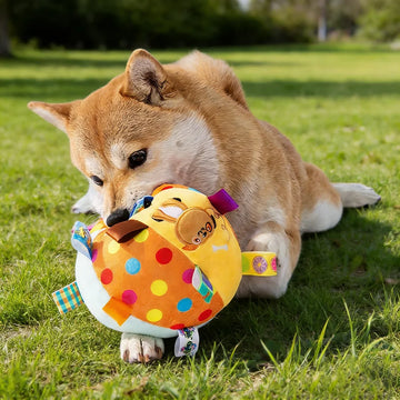 Interactive Plush Dog Ball Toy