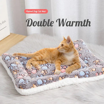 Double-Sided Plush Dog Mat