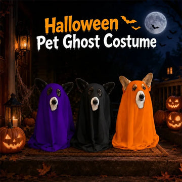 Halloween Ghost Costume for Small & Medium Dogs