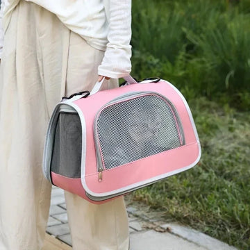 Folding Waterproof Pet Carrier for Small Dogs & Cats