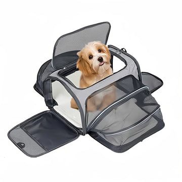 Foldable Expandable Pet Carrier Bag for Small Dogs & Cats